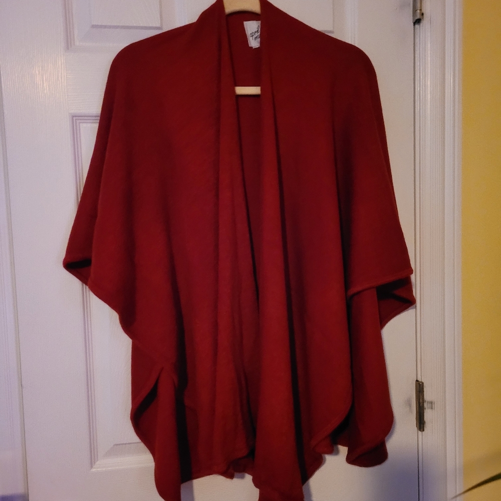 NWOT RED APRIL MARIN Sweater/SHAWL